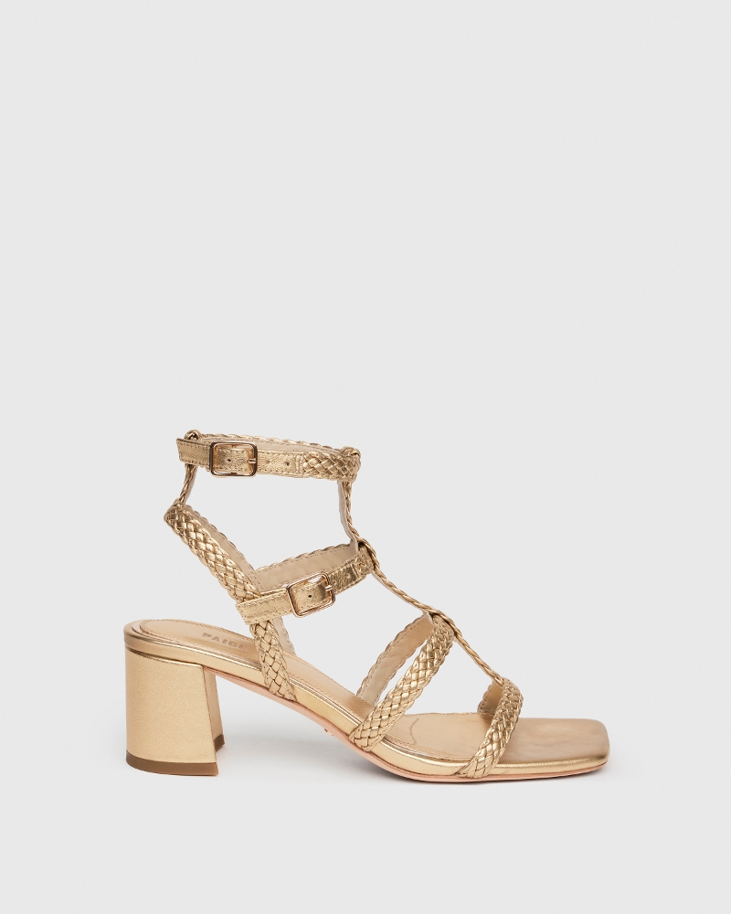 Eliza Sandal - Gold Leather